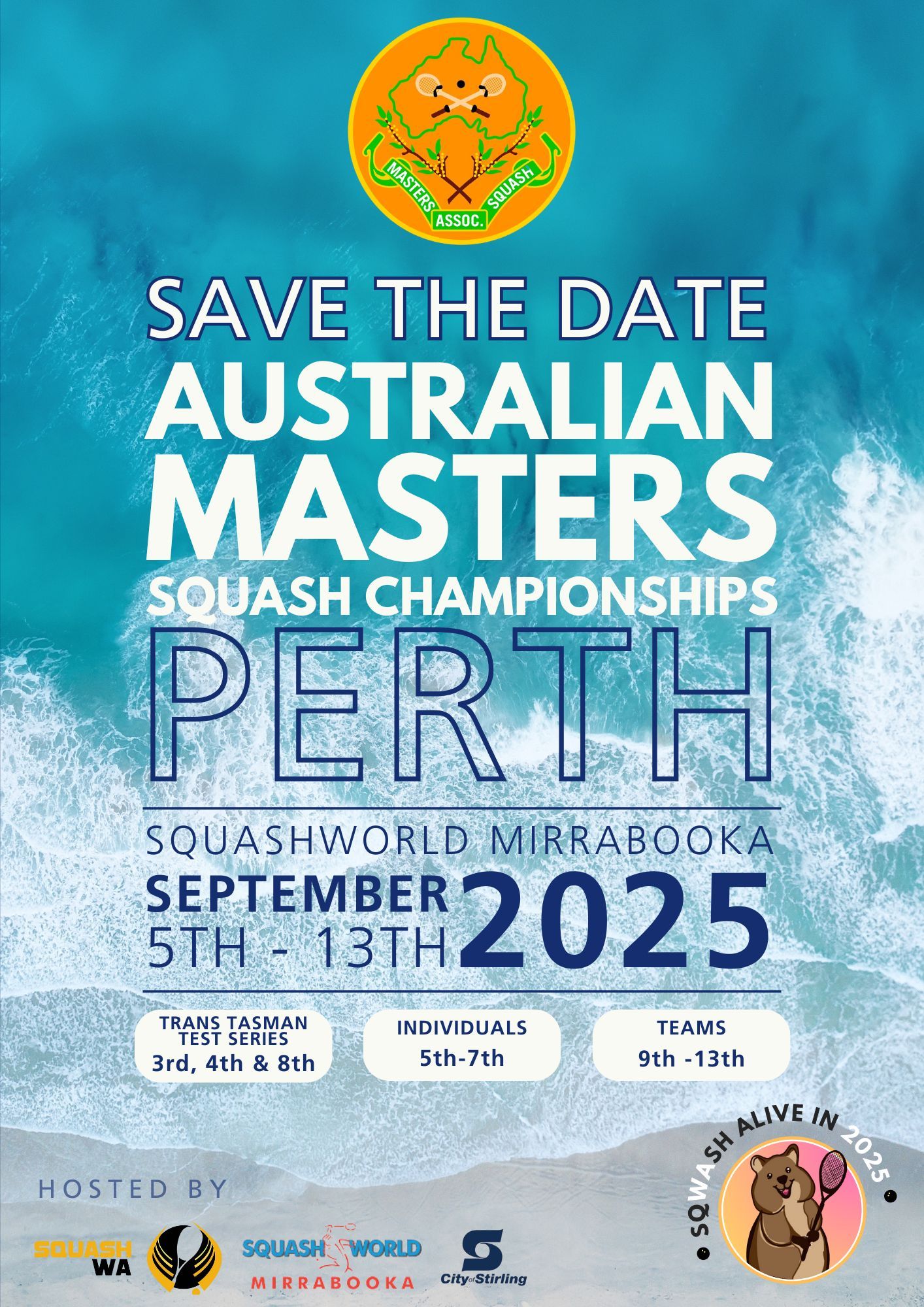 Australian Masters Squash Association Championships EXCITING ANNOUNCEMENT